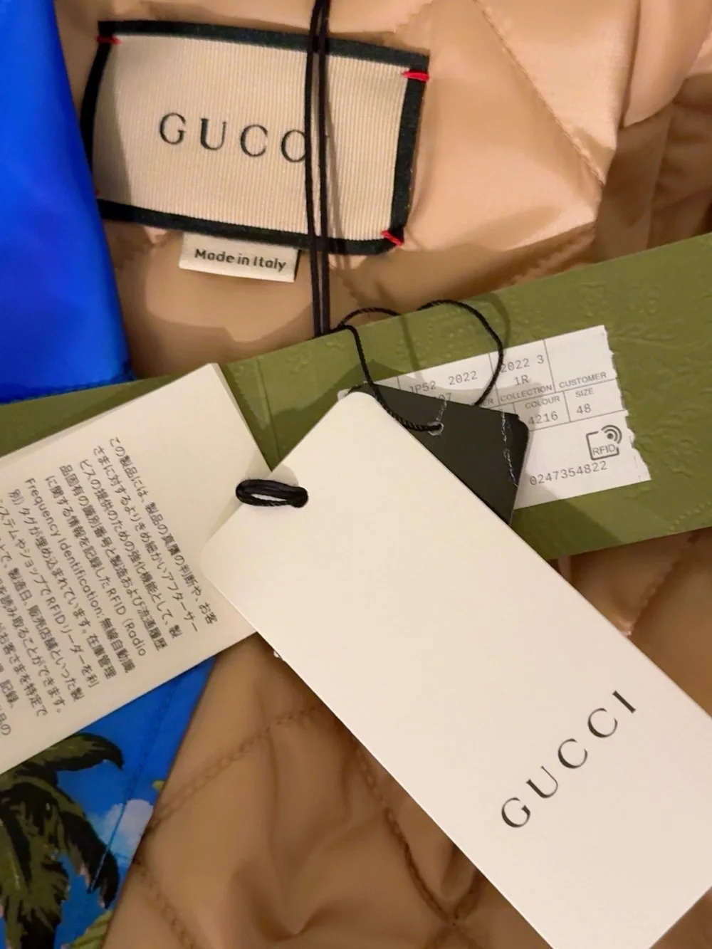 NWT 2022 Gucci Logo Souvenir Los Angeles Print Nylon Jacket, XL/48
